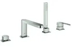 GROHE Plus 4-Loch Einhand-Wannenkombination, Wannenrandmontage, Ausladung 211mm, mit