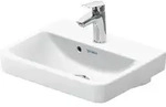 Duravit No.1 Handwaschbecken, mit Hahnloch und &Uuml;berlauf, 450x350mm, glasiert, wei&szlig;,