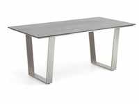 Tisch Noah Trapezkufe Edelstahl - 180 x 95 cm HPL Beton-Design