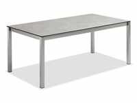 Tisch Velina Edelstahl - 160 x 95 cm HPL Zement-Design