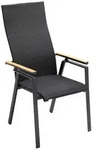 Verstellsessel Soul - 305 - anthrazit Armlehne Teak