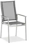 Stapelsessel Scalea Flex - silbergrau Armlehne Teak