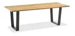 Tisch Noah Trapezkufe anthrazit - 260 x 95 cm Teak ge&ouml;lt