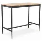 Bartisch Luna - 135 x 70 cm, Teak natur, Aluminium