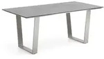 Tisch Noah Trapezkufe Edelstahl - 220 x 95 cm HPL Beton-Design