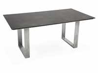 Tisch Noah Profilkufe Edelstahl - 160 x 95 cm HPL Granit-Design