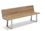 Bank Nova Edelstahl - 160 cm Teak ge&ouml;lt