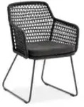 Geflechtsessel Kubu - Kordelflechtung, Aluminium