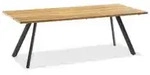 Tisch Noah Stativprofil anthrazit - 200 x 95 cm Teak geb&uuml;rstet