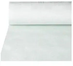 Papiertischtuch Damastpr&auml;gung Rolle 50m x 1m Weiss Festtagstischdecke