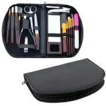 Manik&uuml;reset 18-teilig Etui Nagelpflege Pedik&uuml;re Kosmetik Set Manicure Schwarz