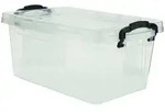 Klarsichtbox Aufbewahrungsbox Stapelbox Lagerbox 22L Transparent mit Deckel 1