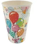 Partybecher Trinkbecher Pappbecher Einwegbecher Dekor Fete Motiv Ballons