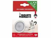 Dichtungen und Filterplatte für Bialetti alum. 6-Tassen-Mokkakannen