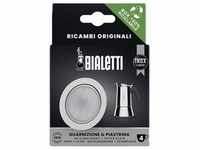 Dichtung und Filterplatte für Bialetti 4-Tassen-Mokkakannen aus Edelstahl