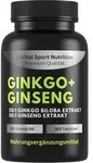 Ginkgo Biloba, Koreanischer Ginseng 365 Tabletten von EXVital