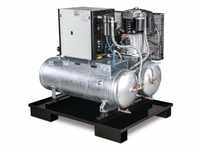 Aircraft Stationärer Kolbenkompressor mit 2x 100 Liter-Druckluftbehältern und