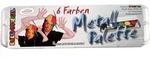 Eulenspiegel 6 Farben Metall-Palette 1 Profi-Pinsel