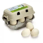 Erzi 17010 Eier wei&szlig; - im Karton (6er-Pack)