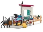 Schleich&reg; 42611 Pferdebox mit Stute und Fohlen