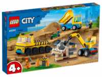 LEGO 60391, LEGO City 60391 Baufahrzeuge und Kran mit Abrissbirne