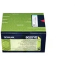 LEXMARK 802XYE 80C2XYE GELB TONER - 4000 SEITEN F&Uuml;R CX-510DE MFP