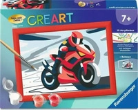 Ravensburger 12023176, Ravensburger CreArt, Malen nach Zahlen Kinder - Motorradfahrer