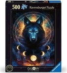 Ravensburger 12000442, Ravensburger Erwachsenenpuzzle 500 Teile - Leuchtender Wolf