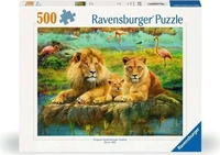 Ravensburger 12000220, Ravensburger Erwachsenenpuzzle 500 Teile - L&ouml;wen in der