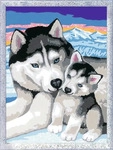Ravensburger 28479, Ravensburger CreArt, Malen nach Zahlen Kinder - Husky Kuss