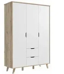 FORTE Kleiderschrank Vankka 139 x 202 cm Holzoptik Plankeneiche