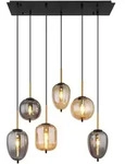 Globo Pendelleuchte Blacky Alu, Eisen, Stahl & Metall Messing / Schwarz