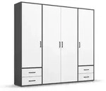 rauch BLUE Kleiderschrank Voyager 187 x 194 cm Dekor Grau-Metallic / Alpinwei&szlig;