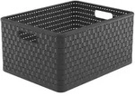 Rotho Korb Country 28l Kunststoff Grau Anthrazit XXL