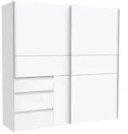 FORTE Schwebet&uuml;renschrank Winn2 200 x cm Dekor Wei&szlig;