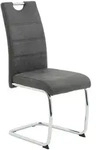 4er-Set Hela Freischwinger Flora II Lederoptik Grau Anthrazit