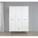 trendteam Kleiderschrank Mats 130 x 190 cm Dekor Wei&szlig;