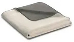 Biederlack Kuscheldecke Melange 150 x 200 cm Mischgewebe Natur / Silber