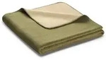Biederlack Kuscheldecke Melange 150 x 200 cm Mischgewebe Oliv
