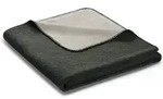Biederlack Kuscheldecke Melange 150 x 200 cm Mischgewebe Anthrazit / Silber