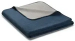 Biederlack Kuscheldecke Melange 150 x 200 cm Mischgewebe Marine Blau