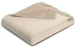 Biederlack Plaid 130 x 170 cm Wolle Natur / Beige