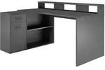 trendteam Schreibtisch Gamer Dekor Grau Anthrazit