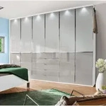 Wiemann Kleiderschrank Shanghai 2 300 x 236 cm Glas Wei&szlig;