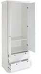 Kleiderschrank Landwood 80 x 200 cm Dekor Wei&szlig;