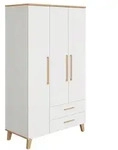 Paidi Kleiderschrank Oscar 124 x 206 cm Dekor Wei&szlig;