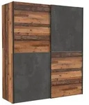 FORTE Schwebet&uuml;renschrank Dederik 170 x 200 cm Holzoptik Old Wood Vintage