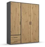 rauch BLUE Kleiderschrank Voyager 140 x 194 cm Holzoptik Artisan-Eiche
