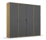 rauch BLUE Kleiderschrank Voyager 187 x 194 cm Dekor Grau-Metallic / Eiche Artisan