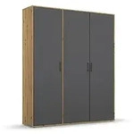 rauch BLUE Kleiderschrank Voyager 140 x 194 cm Dekor Grau-Metallic